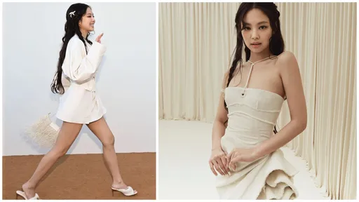 Jennie巴黎巡演空檔「溜班」去看秀　Y字繫繩露肩洋裝炸性感