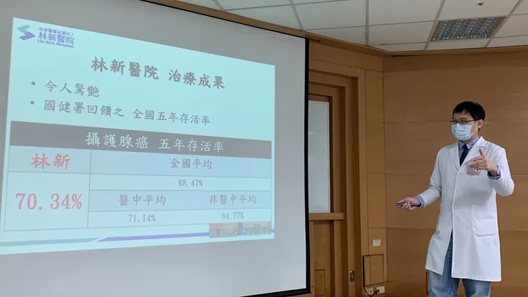 根據國健署統計，攝護腺癌經過積極治療，目前全國五年存活率逼近7成。曾雪蒨攝