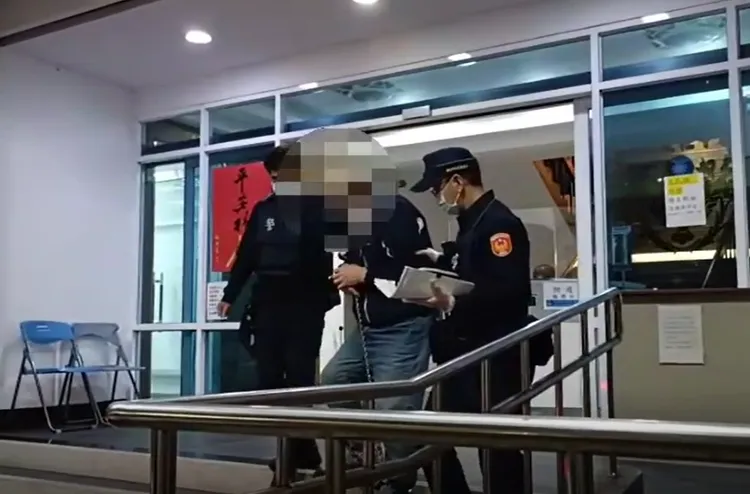 胡銀樹被警方逮捕歸案。翻攝畫面