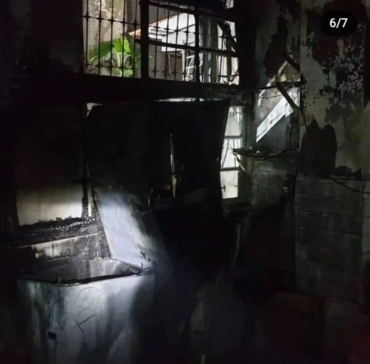 Amy住家經過火災的慘況。翻攝Amy IG