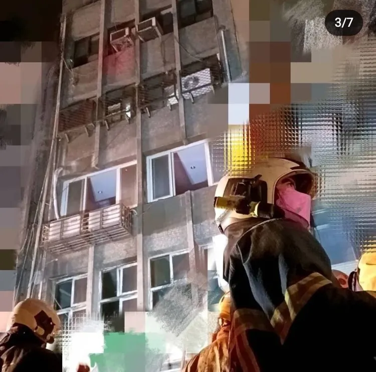 Amy住家樓下18日發生火災。翻攝Amy IG