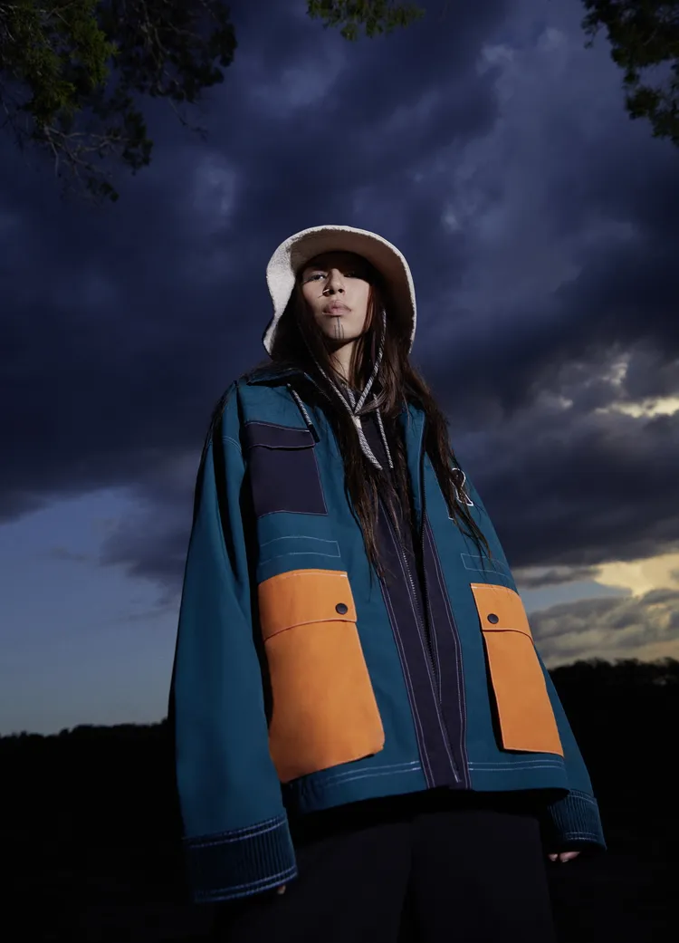 PUMA x AMI漁夫帽1880元、立領外套1萬980元。品牌提供