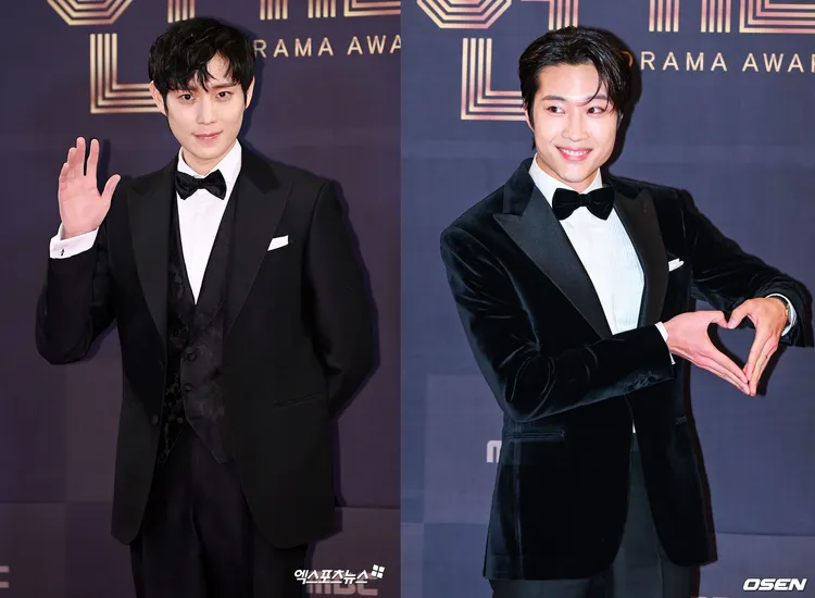 《禁婚令，朝鮮婚姻禁止令》金永大、《人生勝利組》李鍾元都選擇黑色西裝。翻攝xportsnews、OSEN