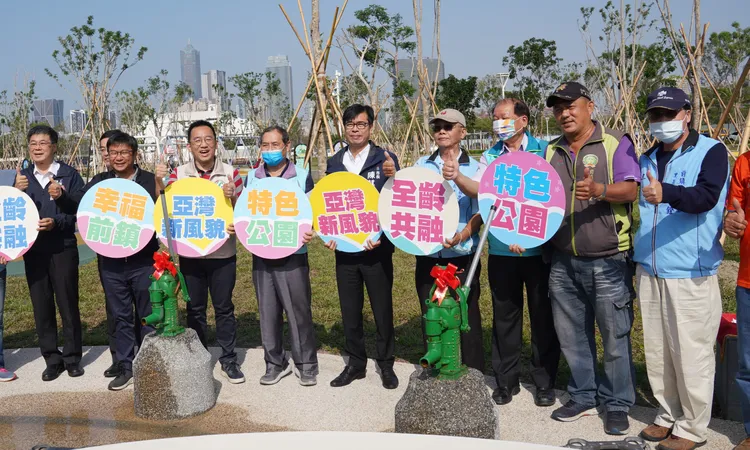 陳其邁今早參加時代公園啟用典禮。高市府提供