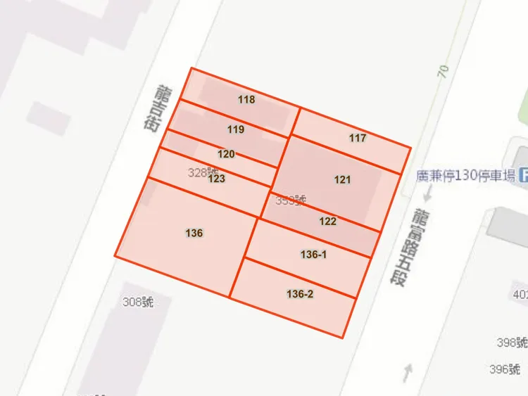 這塊土地總坪數941坪，總價達9.5億元，換算單價101萬元，屬於區域地價最高標水準。翻攝《158空間資訊網》