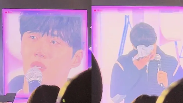 金宣虎第2天結尾，看到粉絲的留言淚崩，感謝粉絲這段時間陪他走過。讀者提供