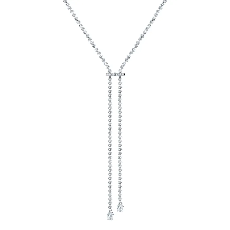 Y字形鑽石項鍊，約474萬元。品牌提供