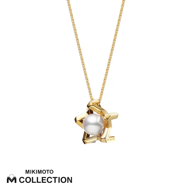 M Collection 18K金星型珍珠墜鍊，7萬6000元。品牌提供