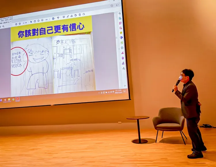 林子堯鼓勵小朋友努力追夢。林子堯提供