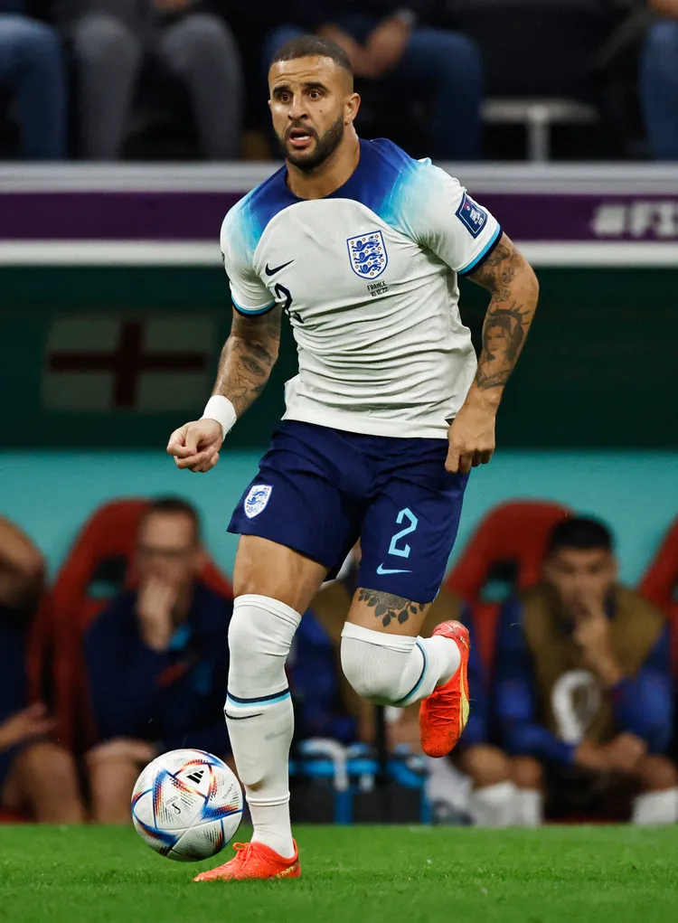 英格蘭隊球員沃克。路透社