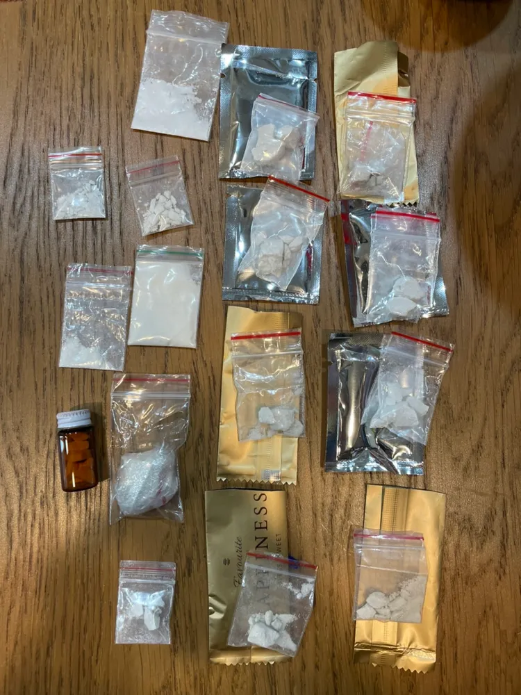 警方查獲毒品。桃園警分局提供