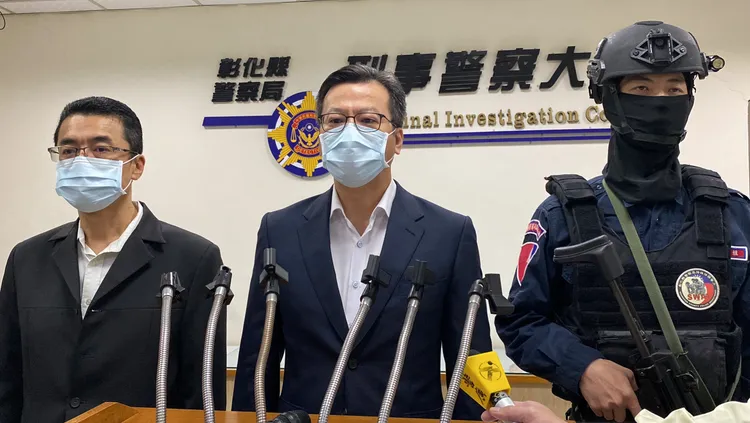 彰化警方今天宣布偵破殯葬詐騙案。孫英哲攝