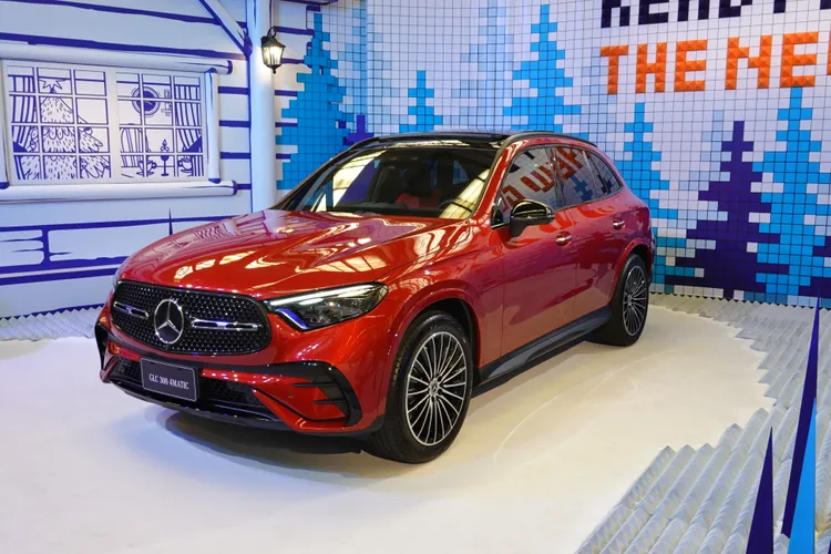 圖為標配AMG LINE外觀的GLC300。吳凌祺攝
