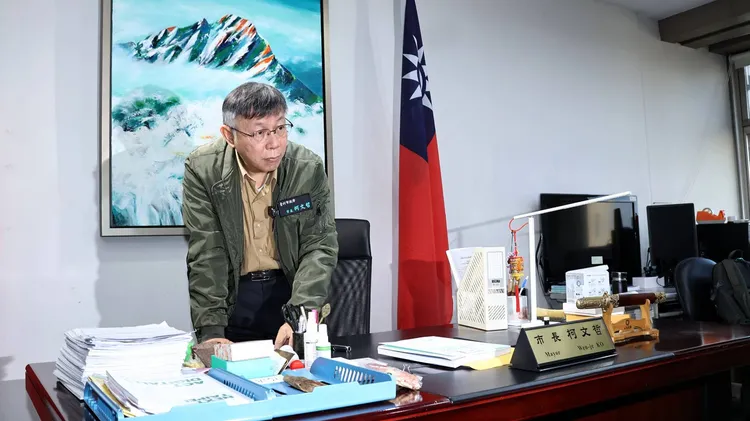 柯文哲最後一天上班日。葉志明攝