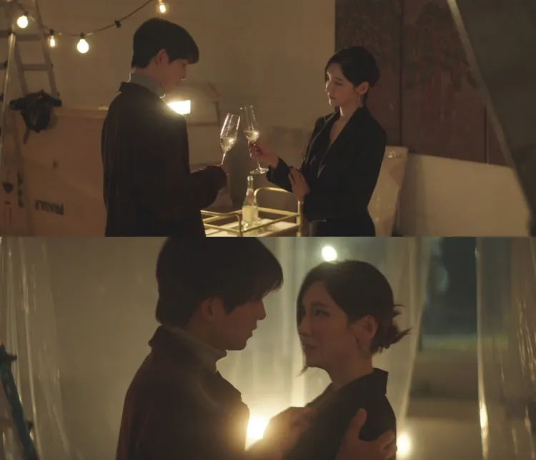 宋仲基（左）拒絕朴智賢的聯姻的提案，嗆聲不想臣服於她之下。翻攝friDay影音