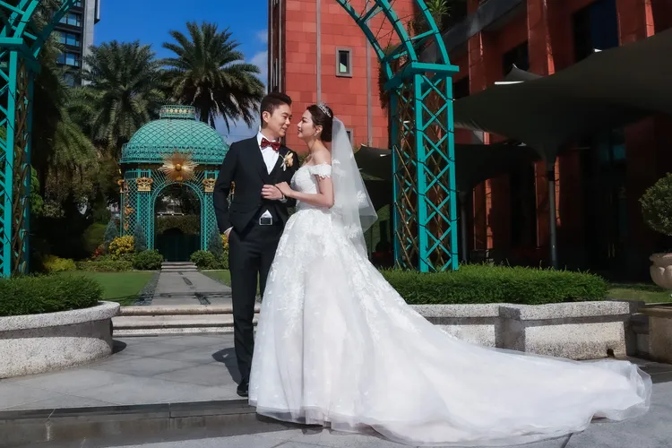 2人在維多麗亞酒店舉行婚宴。趙世平攝