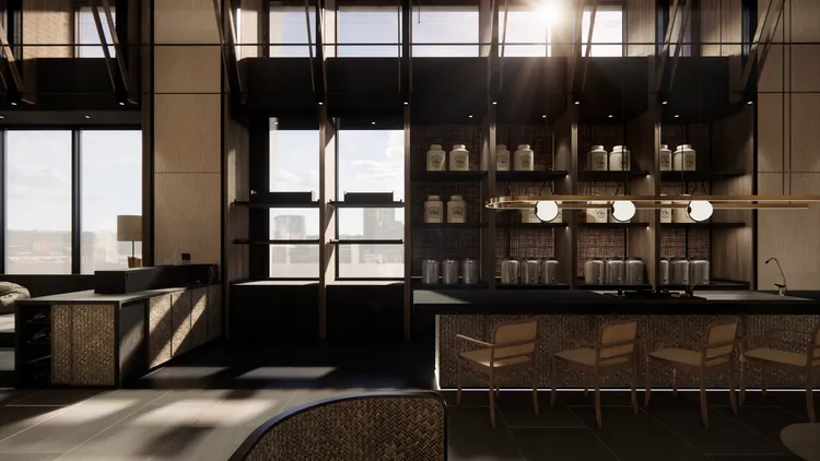 煙波大飯店花蓮太魯閣－山闊館「茶覺」空間。煙波集團提供