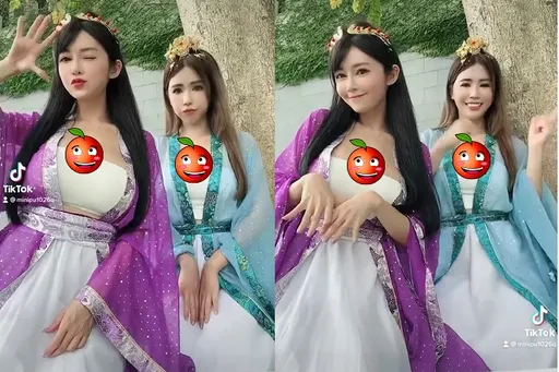 安希瓜與Q匠古裝玩穿越 大跳抖音粉絲只注意「包不住的她」