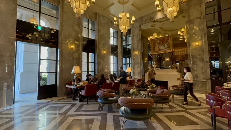 全案迎賓大廳結合咖啡廳。王鈞生攝