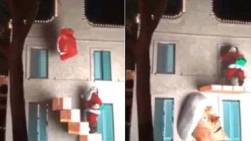 拍到了！ 聖誕老公公現真身　陷「禮物落跑危機」千萬網友爭睹