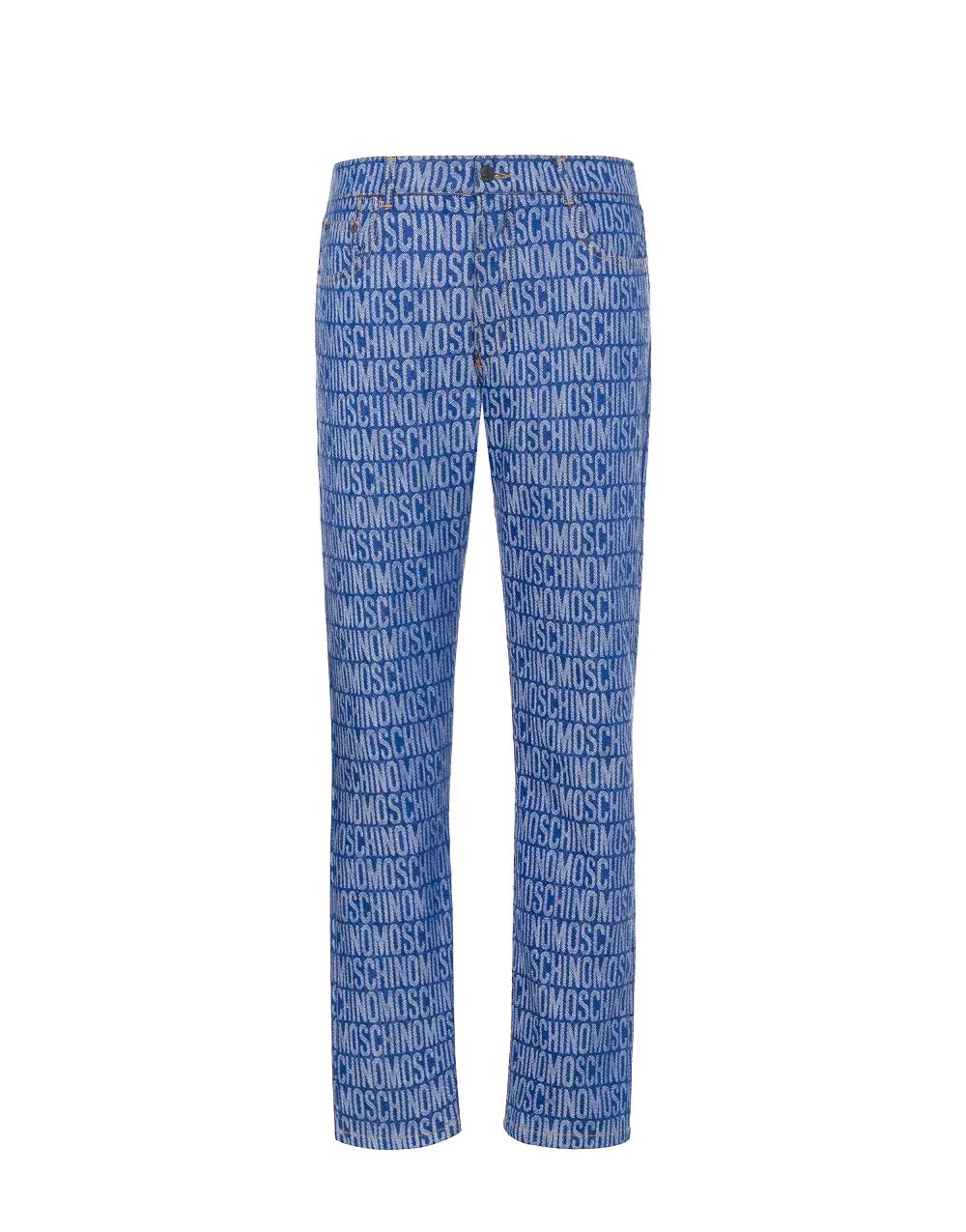 男款牛仔藍logo提花長褲,2萬6800元。品牌提供