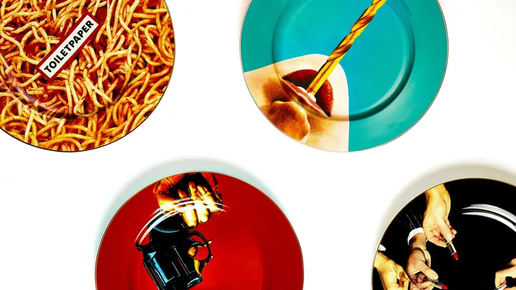 SELETTI陶瓷餐盤有著各式獨特意境圖案，為餐桌用餐增添無限情趣，各2480元。品牌提供