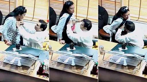 影片｜法官辦公室「扒奶罩埋首吮乳」女職員　監視器曝光遭停職調查