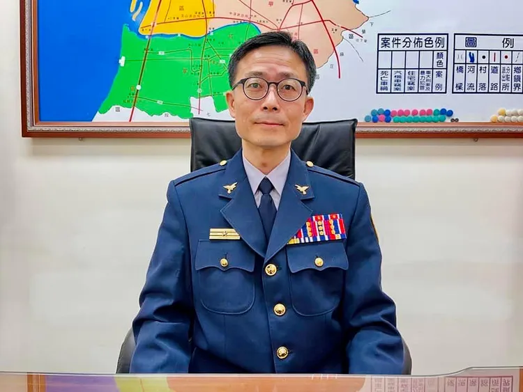 學甲分局長蔡宗昌遭調職，本周三交接。警方提供