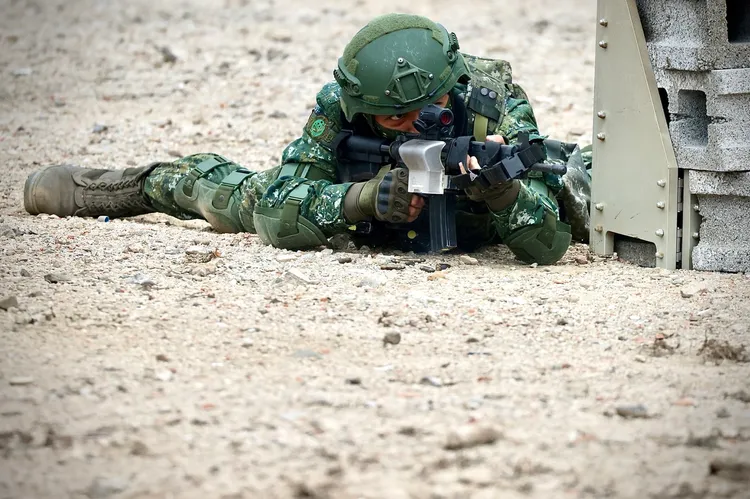 蔡英文強調政府和國軍保家衛國的決心，說到就一定做到。林林攝