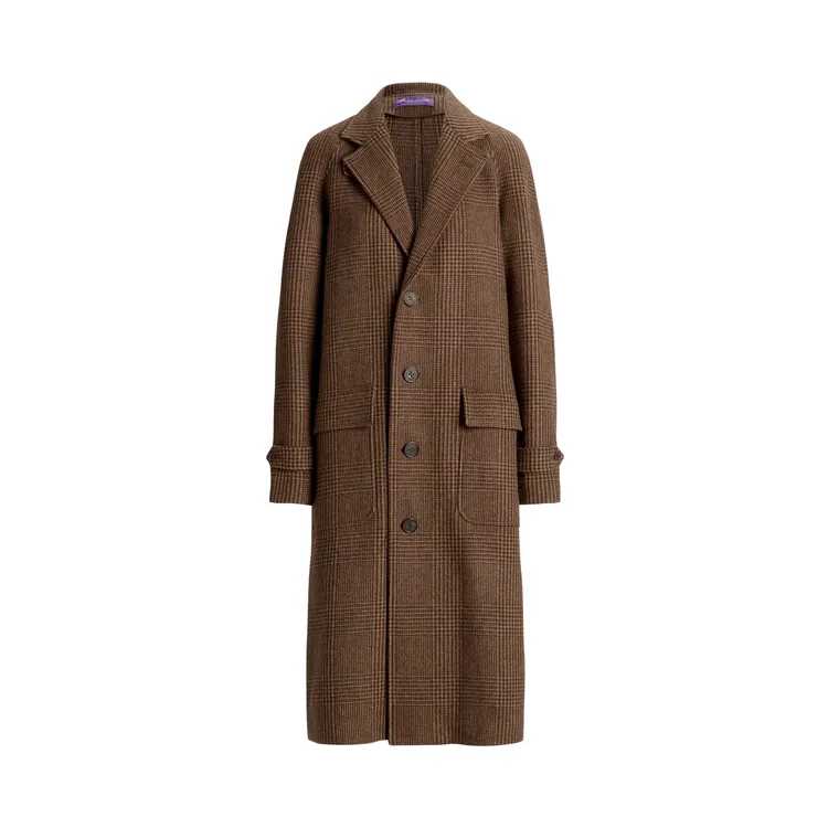 威爾斯親王格紋羊毛大衣，8萬9800元。品牌提供