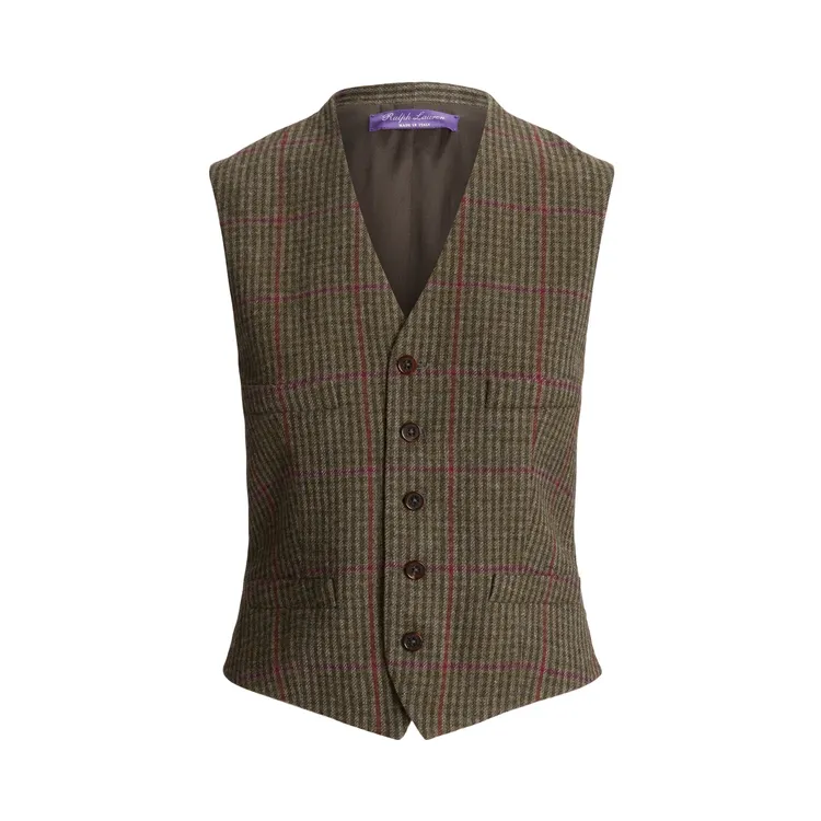 格紋毛呢背心，3萬5800元。品牌提供