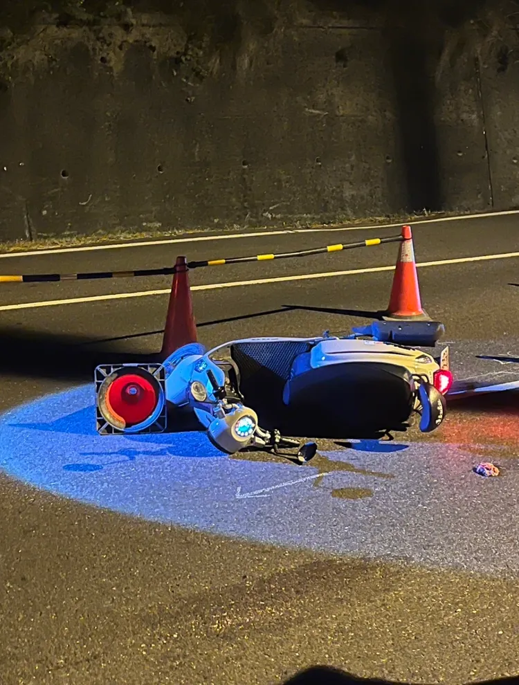 發生事故的機車。警方提供