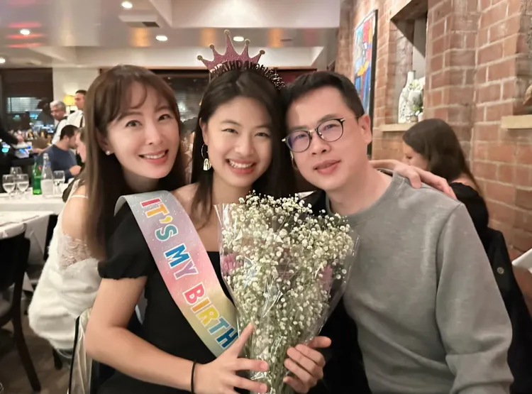 賈永婕日前和老公王兆杰替女兒慶生。翻攝賈永婕臉書