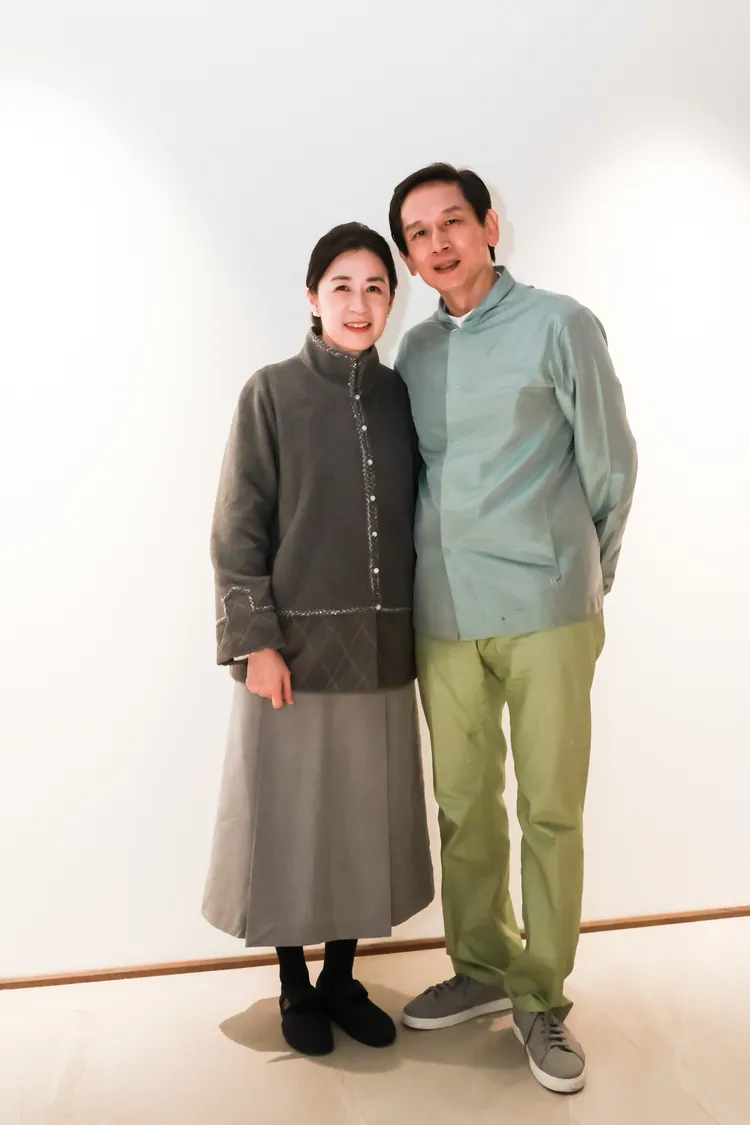 殷正洋（右）與李文瑗是氣質夫妻檔。趙世平攝