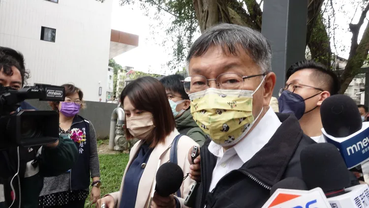 柯文哲下午出席信義區行政中心及衛福大樓開幕啟用典禮。莊宗達攝