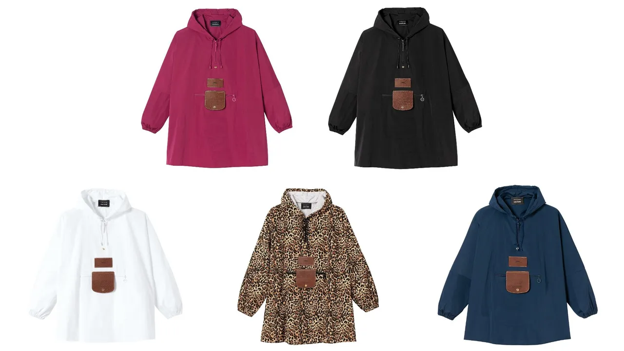 LONGCHAMP & D'HEYGERE聯名系列防水斗篷,共5色款,各1萬4500元。品牌提供