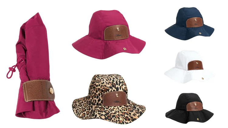 LONGCHAMP & D‘HEYGERE聯名系列 遮雨帽共5色款，各9900元。品牌提供