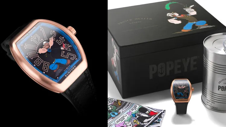 Vanguard x Popeye大力水手玫瑰金限量錶，限量25只，99萬6000元。品牌提供