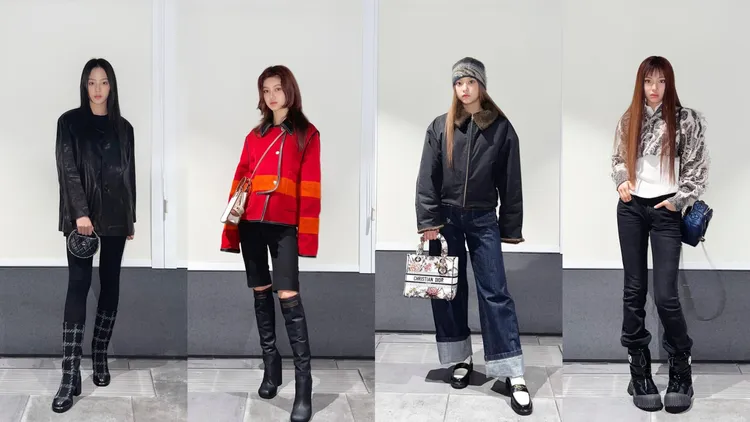 從NewJeans官方發布的穿搭照中，不難在Minji（左起）、Danielle、Haerin和Hyein等成員身上，看到一線精品預約「綁定」的痕跡。翻攝newjeans_official IG