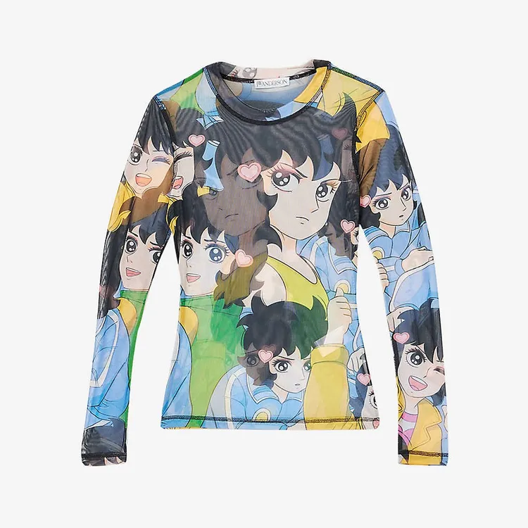 JW Anderson x Run Hany系列印花彈性上衣，約5500元。翻攝Selfridges網站
