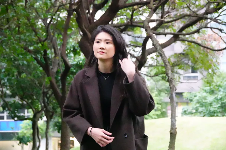 高鈺涵對資訊管理有興趣，希望將來能為警職工作貢獻。施昂強攝
