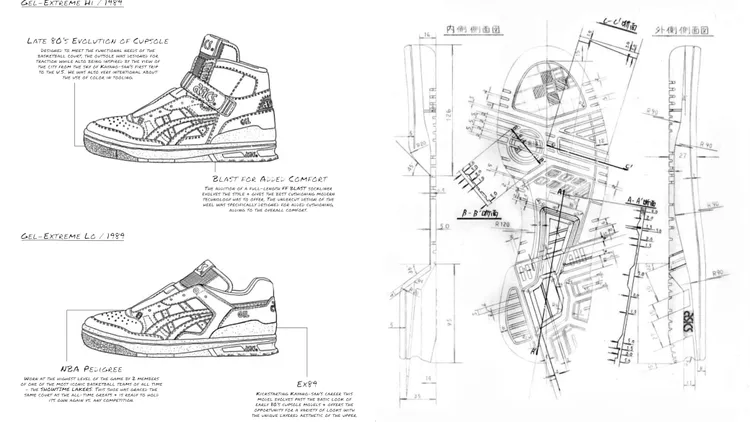 EX89復刻籃球鞋設計靈感源自ASICS在1989年推出的Gel-Exteme籃球鞋。品牌提供