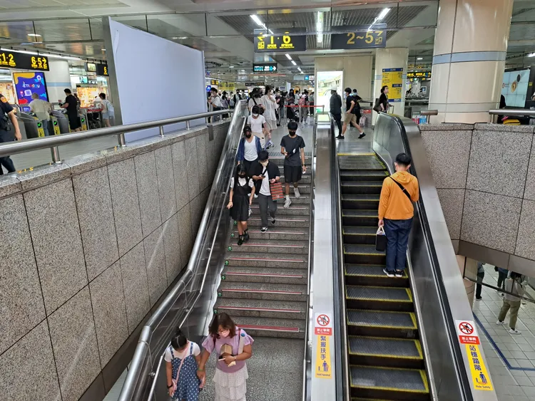 北捷手扶梯。資料照片