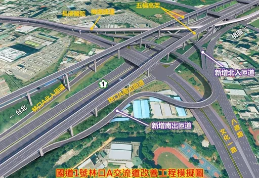 終結9次流標!29.5億國1林口交流道改善工程今決標 拼2027年完工