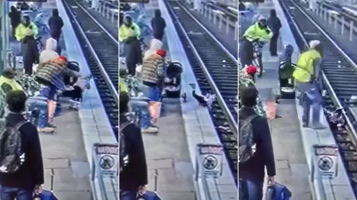 駭人影片|3歲女陪媽月台等火車 突被陌生女乘客惡意推落鐵軌