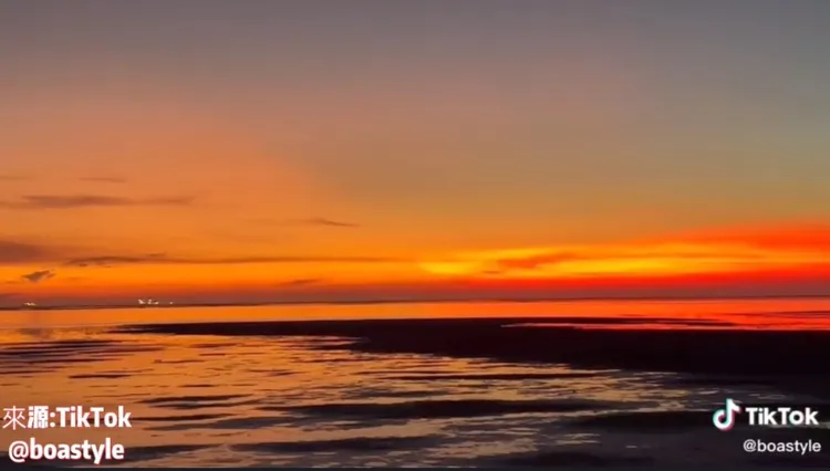 能與家人、愛人、好友共同欣賞夕陽美景，人生足矣。還不快點樓上揪樓下、阿母揪阿爸、大家攏揪揪ㄟ。TikTok@boastyle 提供