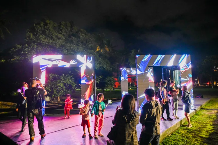 澳洲聲光藝術家Kit Webster，首次來台就選擇為台東帶來作品《原生》。台東縣政府提供