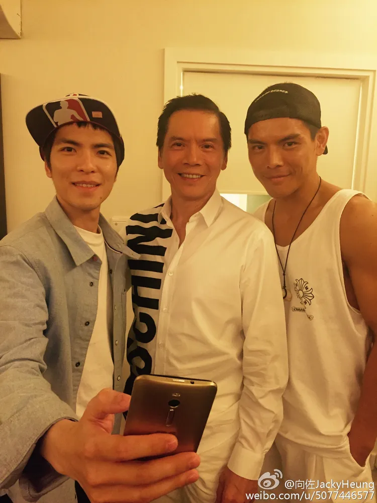 蕭敬騰（左起）和向華強、向佐感情很好。翻攝向佐微博