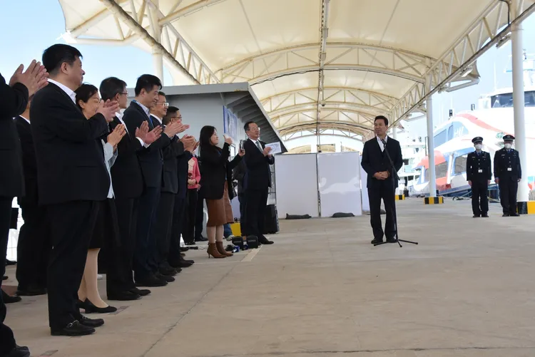 金門縣長陳福海致詞時表示，感謝中共所有的領導的支持。蔡宇凌攝