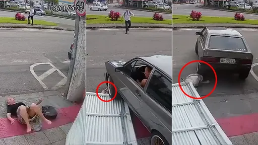驚悚影片｜開車「破門而出輾壓婦人」　報應？肇逃駕駛莫名猝死